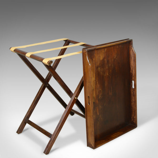 Antique Butler's Tray Table, English, Mahogany, Folding Stand, Circa 1900 - London Fine Antiques