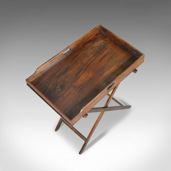 Antique Butler's Tray Table, Victorian, Mahogany, Folding Stand, Circa 1900 - London Fine Antiques