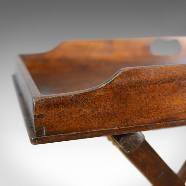 Antique Butler's Tray Table, Victorian, Mahogany, Folding Stand, Circa 1900 - London Fine Antiques