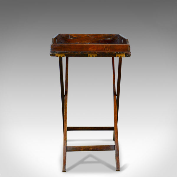 Antique Butler's Tray Table, Victorian, Mahogany, Folding Stand, Circa 1900 - London Fine Antiques