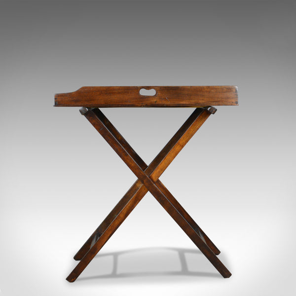 Antique Butler's Tray Table, Victorian, Mahogany, Folding Stand, Circa 1900 - London Fine Antiques