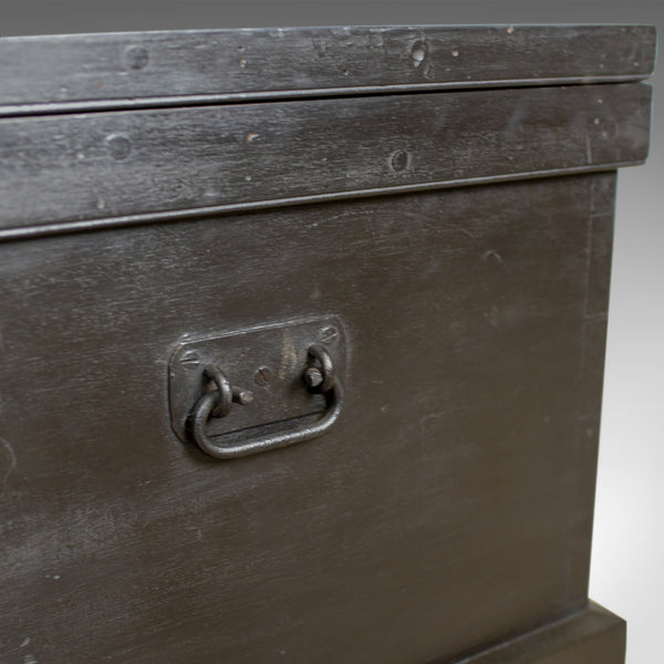 Antique Campaign Chest, English, Ebonised, Mahogany Trunk, Circa 1880 - London Fine Antiques