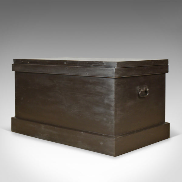 Antique Campaign Chest, English, Ebonised, Mahogany Trunk, Circa 1880 - London Fine Antiques
