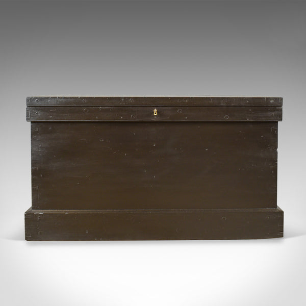 Antique Campaign Chest, English, Ebonised, Mahogany Trunk, Circa 1880 - London Fine Antiques