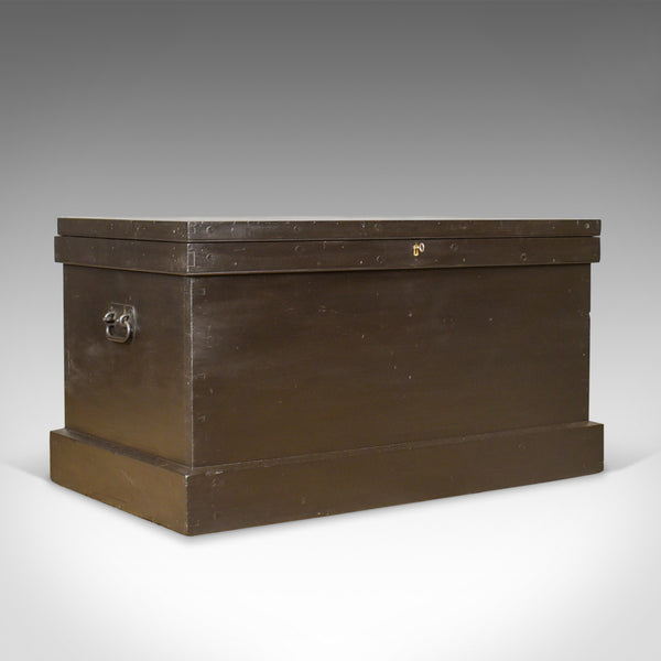 Antique Campaign Chest, English, Ebonised, Mahogany Trunk, Circa 1880 - London Fine Antiques