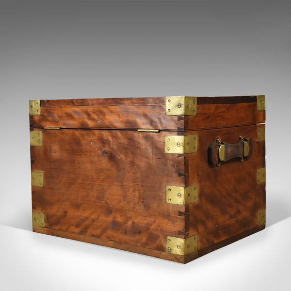 Antique Steamer Chest, Marine, English Travel Ship's Trunk W Insall & Sons c1870 - London Fine Antiques