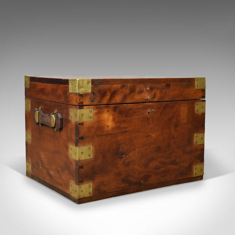 Antique Steamer Chest, Marine, English Travel Ship's Trunk W Insall & Sons c1870 - London Fine Antiques
