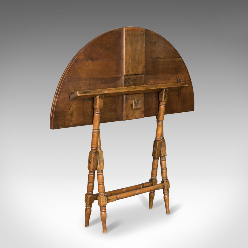 Antique Campaign Table, English, Victorian, Folding, Beech, Fruitwood ...