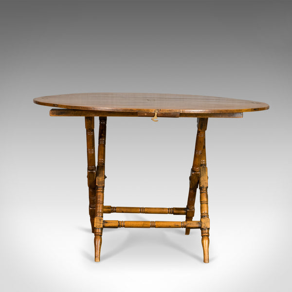 Antique Campaign Table, English, Victorian, Folding, Beech, Fruitwood Circa 1890 - London Fine Antiques