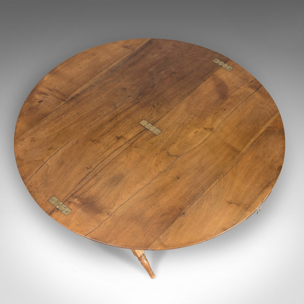 Antique Campaign Table, English, Victorian, Folding, Beech, Fruitwood