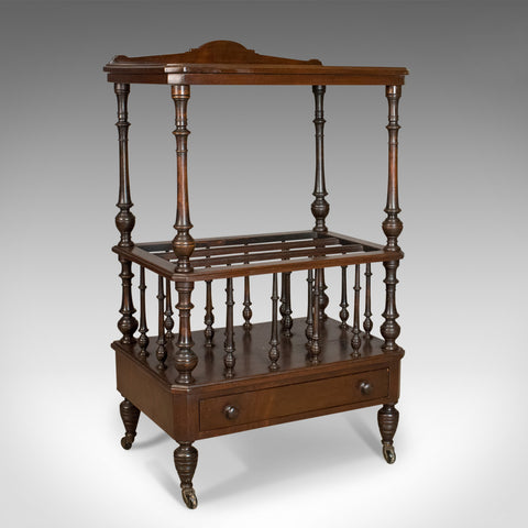 Antique Canterbury Side Table, Mahogany, English, Victorian, Circa 1880 - London Fine Antiques