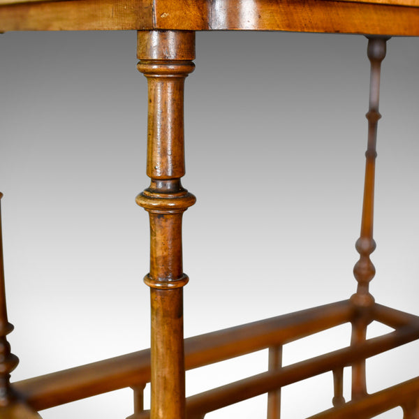 Antique Canterbury Table, English, Regency, Burr Walnut, Circa 1830 - London Fine Antiques