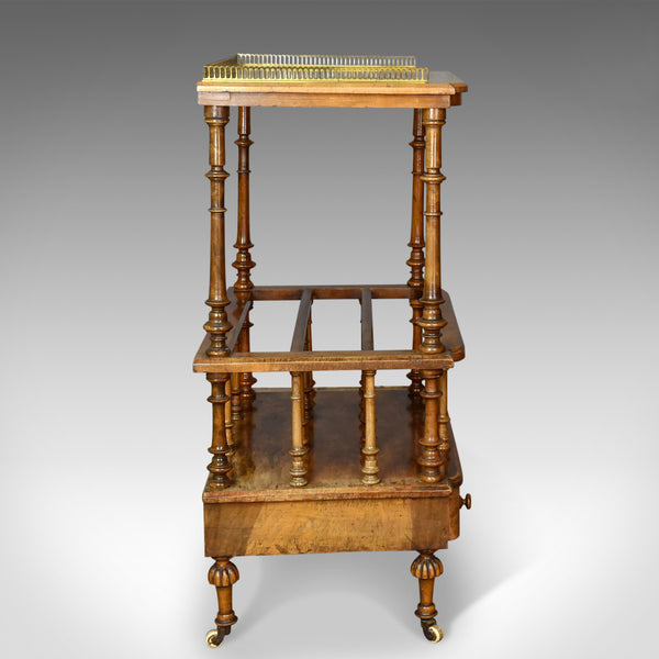 Antique Canterbury Table, English, Regency, Burr Walnut, Circa 1830 - London Fine Antiques