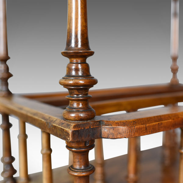 Antique Canterbury Table, English, Regency, Burr Walnut, Circa 1830 - London Fine Antiques