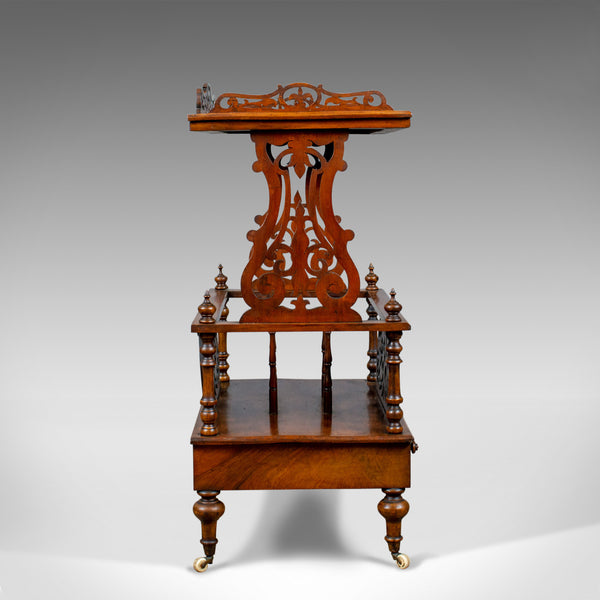 Antique Canterbury Table, English, Victorian, Music Stand, Walnut, Circa 1860 - London Fine Antiques