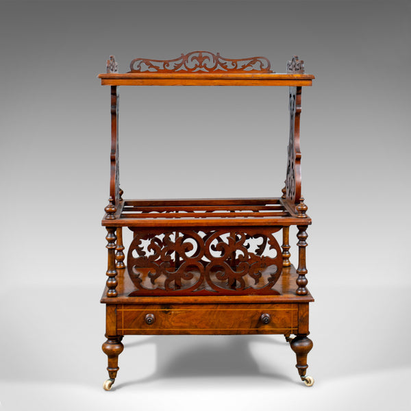 Antique Canterbury Table, English, Victorian, Music Stand, Walnut, Circa 1860 - London Fine Antiques