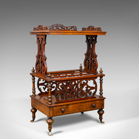Antique Canterbury Table, English, Victorian, Music Stand, Walnut, Circa 1860 - London Fine Antiques