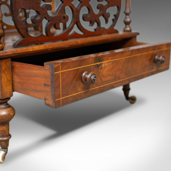 Antique Canterbury Table, English, Victorian, Music Stand, Walnut, Circa 1860 - London Fine Antiques