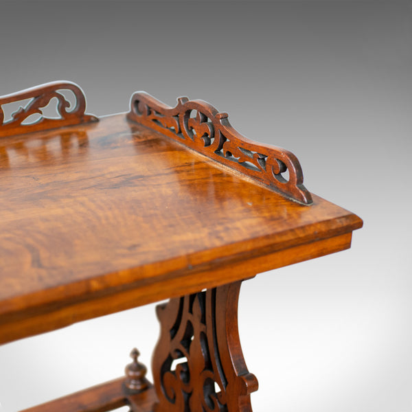 Antique Canterbury Table, English, Victorian, Music Stand, Walnut, Circa 1860 - London Fine Antiques