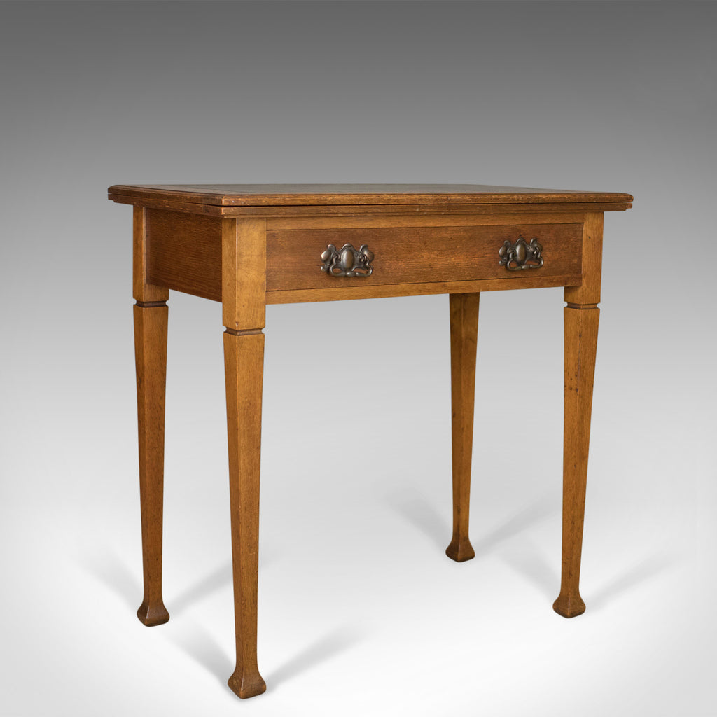 Antique Card Table, English, Arts and Crafts, Fold-Over Games Table, Circa 1915 - London Fine Antiques