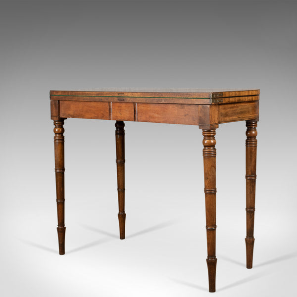 Antique Card Table, Late Georgian, English, Fold-Over, Games, Circa 1820 - London Fine Antiques