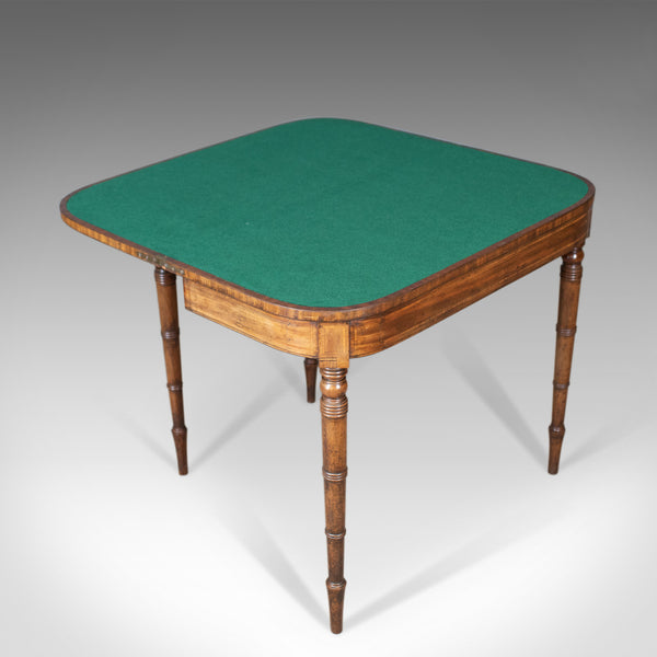 Antique Card Table, Late Georgian, English, Fold-Over, Games, Circa 1820 - London Fine Antiques