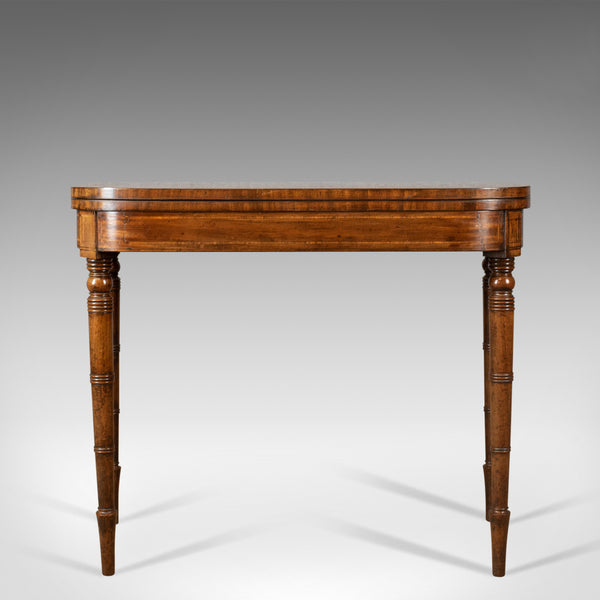 Antique Card Table, Late Georgian, English, Fold-Over, Games, Circa 1820 - London Fine Antiques