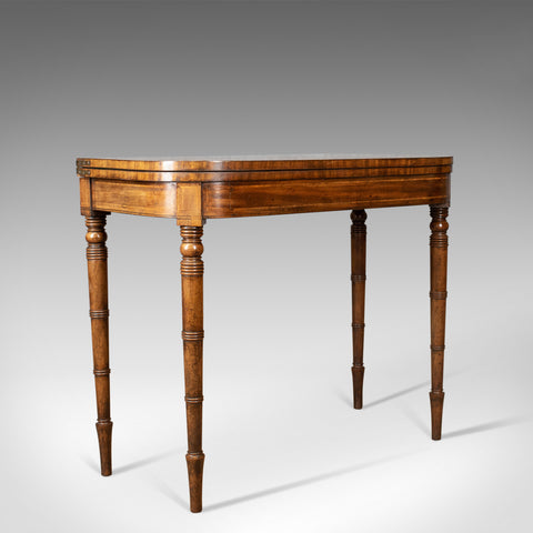 Antique Card Table, Late Georgian, English, Fold-Over, Games, Circa 1820 - London Fine Antiques