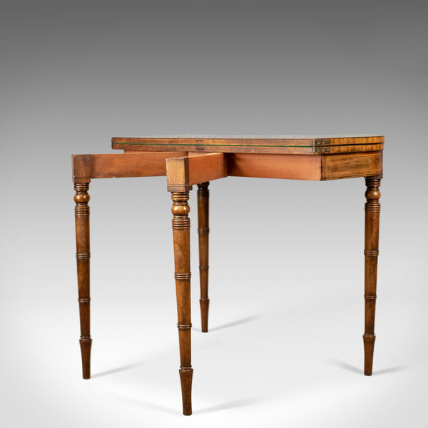 Antique Card Table, Late Georgian, English, Fold-Over, Games, Circa 1820 - London Fine Antiques