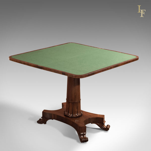 Antique Card Table, Victorian Rosewood Table - London Fine Antiques