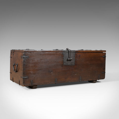 Antique Carriage Chest, English, Victorian, Pitch Pine, Trunk, Circa 1900 - London Fine Antiques
