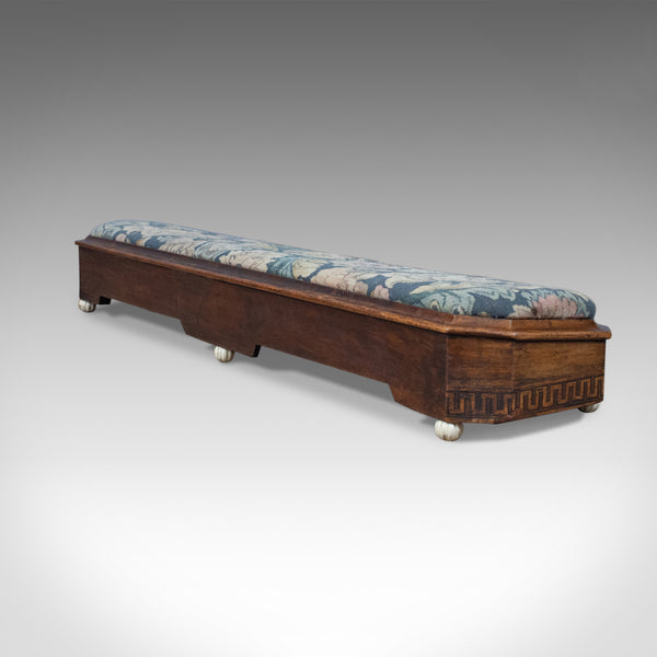Antique, Carriage Stool, Long, Victorian, Footrest, Walnut, Needlepoint c1860 - London Fine Antiques