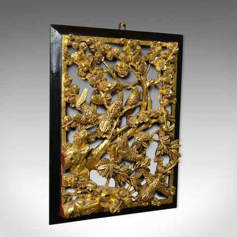 Antique Carved Wall Panel, Chinese, Giltwood, Decorative, Circa 1900 - London Fine Antiques