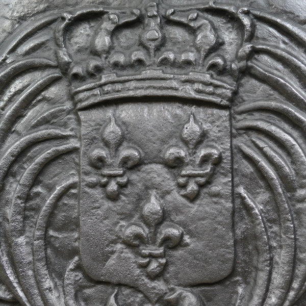 Antique Cast Iron Fire Back, Coat of Arms, Fireplace Revival Casting, Circa 1900 - London Fine Antiques