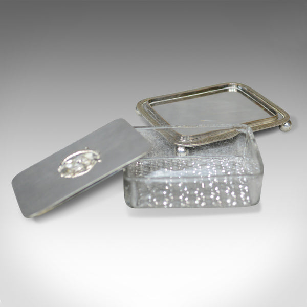 Antique Caviar Dish, English, Crystal Glass, Silver Plated, Thomas Prime, c.1880 - London Fine Antiques