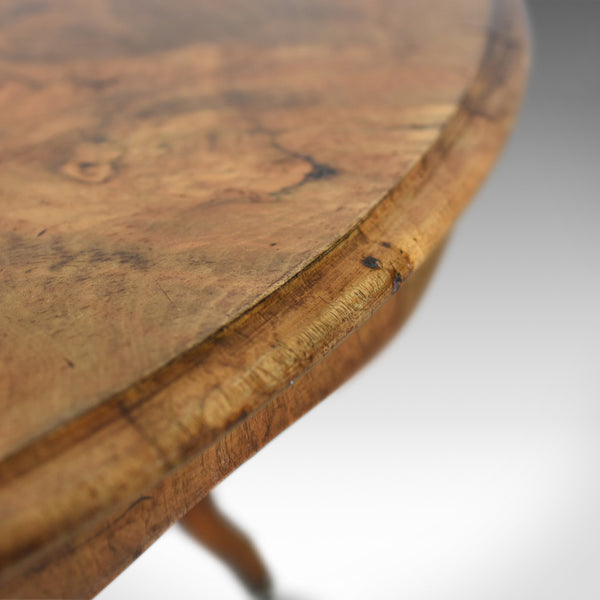 Antique Centre Table, English, Victorian, Circular, Burr Walnut, Tea, Side c1870 - London Fine Antiques
