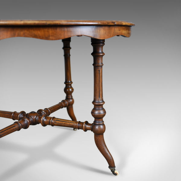 Antique Centre Table, English, Victorian, Circular, Burr Walnut, Tea, Side c1870 - London Fine Antiques