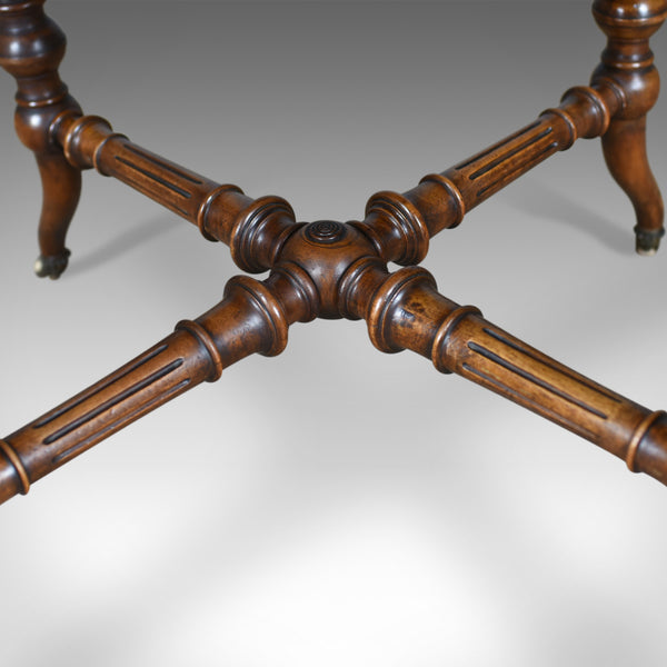 Antique Centre Table, English, Victorian, Circular, Burr Walnut, Tea, Side c1870 - London Fine Antiques