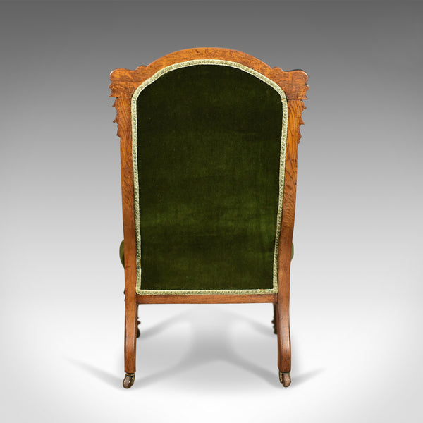 Antique Chair, Scottish, Oak, Button Back, Nursing, Salon, Victorian Circa 1850 - London Fine Antiques