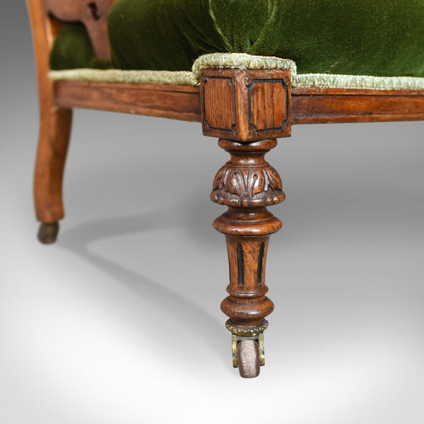 Antique Chair, Scottish, Oak, Button Back, Nursing, Salon, Victorian Circa 1850 - London Fine Antiques