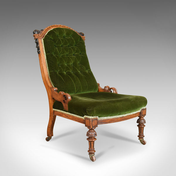 Antique Chair, Scottish, Oak, Button Back, Nursing, Salon, Victorian Circa 1850 - London Fine Antiques