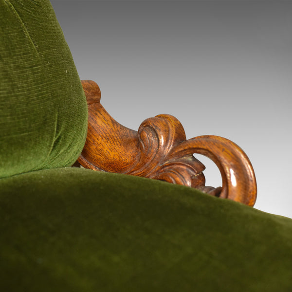 Antique Chair, Scottish, Oak, Button Back, Nursing, Salon, Victorian Circa 1850 - London Fine Antiques