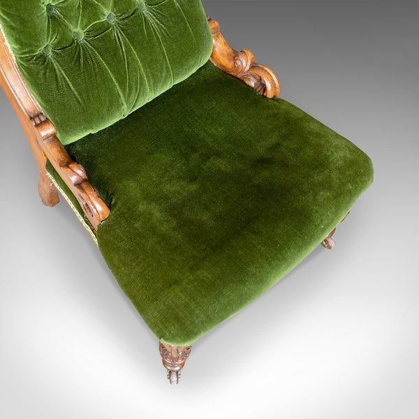 Antique Chair, Scottish, Oak, Button Back, Nursing, Salon, Victorian Circa 1850 - London Fine Antiques
