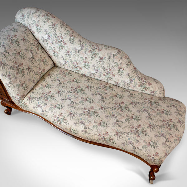 Antique Chaise Longue, English, Late Regency Day Bed, Walnut, Circa 1830 - London Fine Antiques