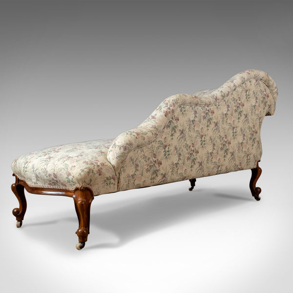 Antique Chaise Longue, English, Late Regency Day Bed, Walnut, Circa 1830 - London Fine Antiques