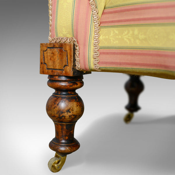 Antique Chaise Longue, English, Victorian, Scroll-End Day Bed, Mahogany c.1870 - London Fine Antiques