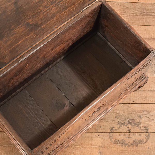 Antique Chest, Early C20th Oak Trunk - London Fine Antiques