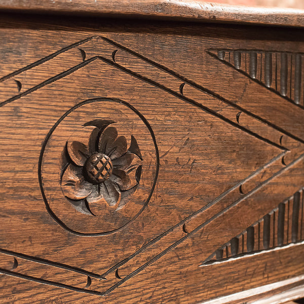 Antique Chest, Early C20th Oak Trunk - London Fine Antiques