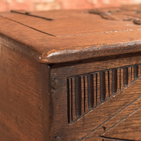 Antique Chest, Early C20th Oak Trunk - London Fine Antiques