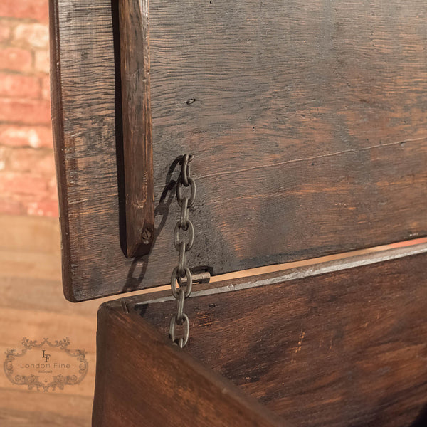 Antique Chest, Early C20th Oak Trunk - London Fine Antiques